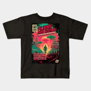Aliens Are Coming Kids T-Shirt